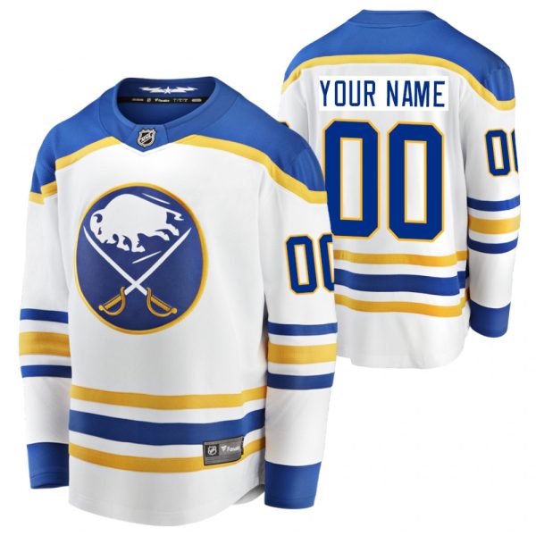 Buffalo Sabres Trikot Benutzerdefinierte 2020-21 Auswärts Breakaway Player Weiß